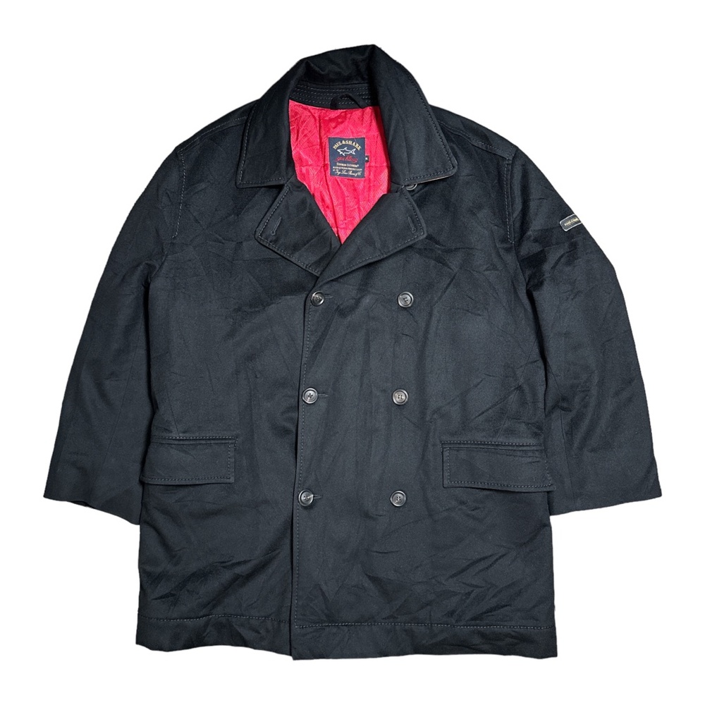 Paul & Shark Ing Loro Piana Storm System Wool Double Breasted Pea Coat Mens XL